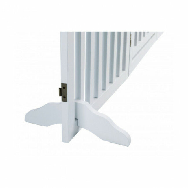 Barrière pliable avec porte en 4 parties pour chien Trixie