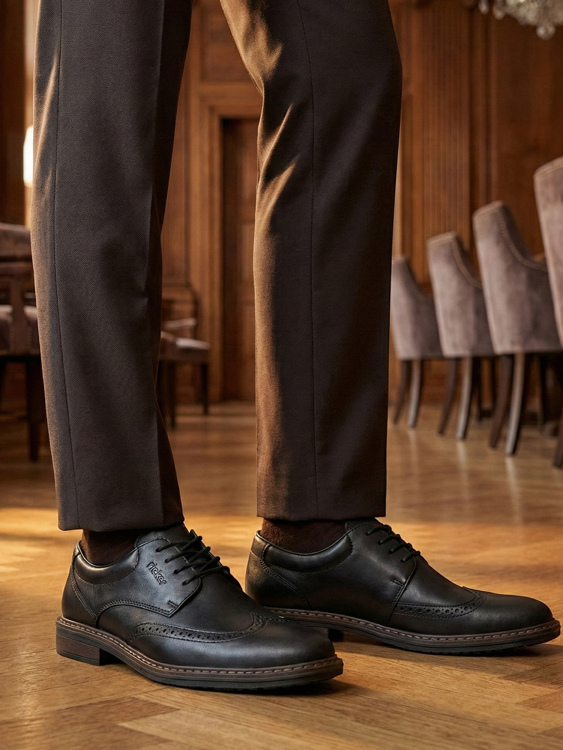 Rieker Dublin Leather Black Dressko