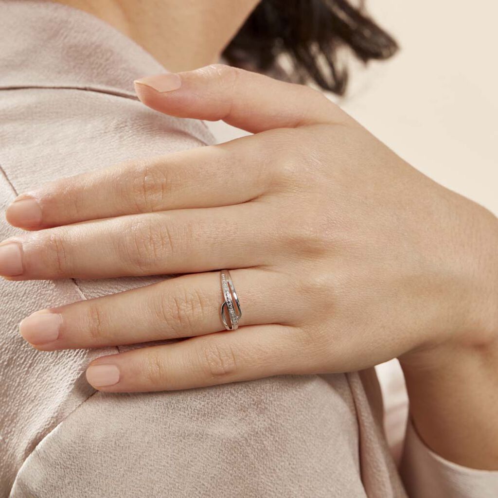 Bague Solena Or Blanc Diamant