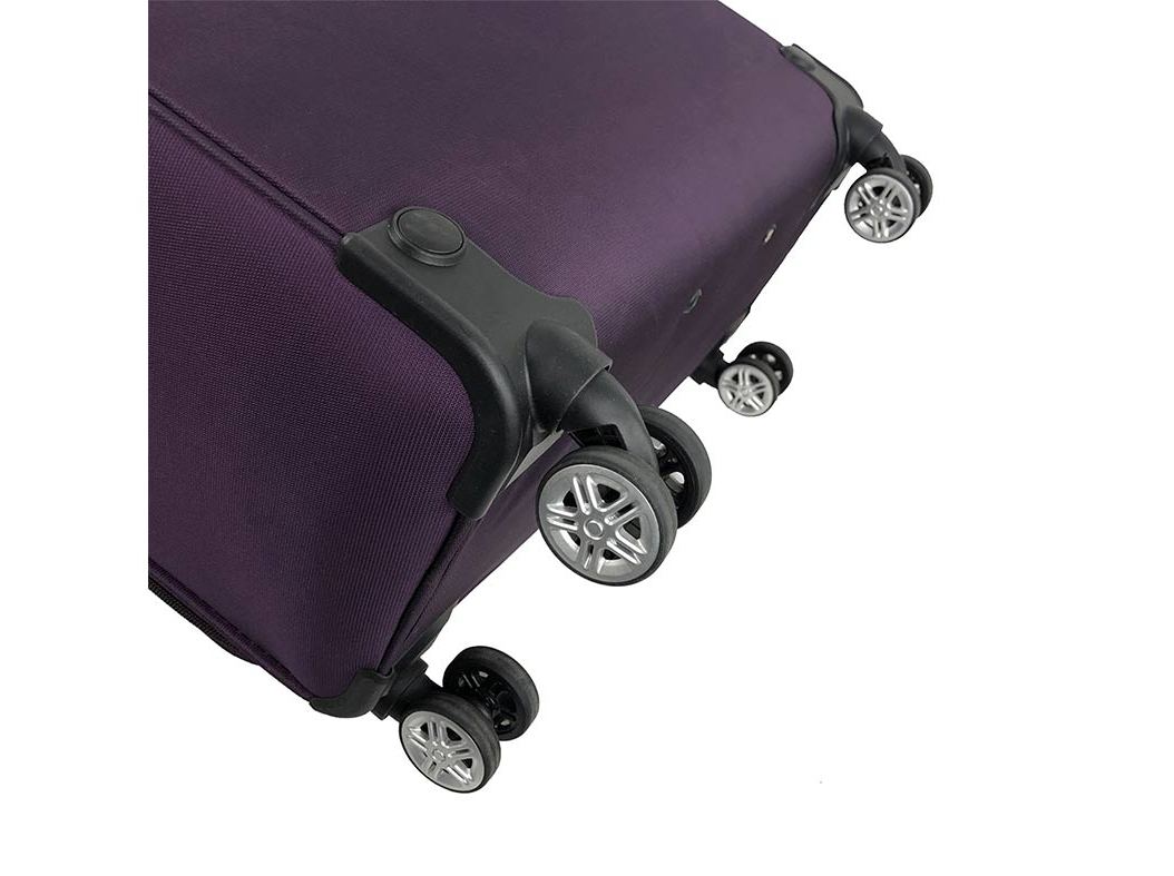 MALA DE VIAGEM MÉDIA FLEXÍVEL AIRPORT ROXO 8 RODAS 65CM
