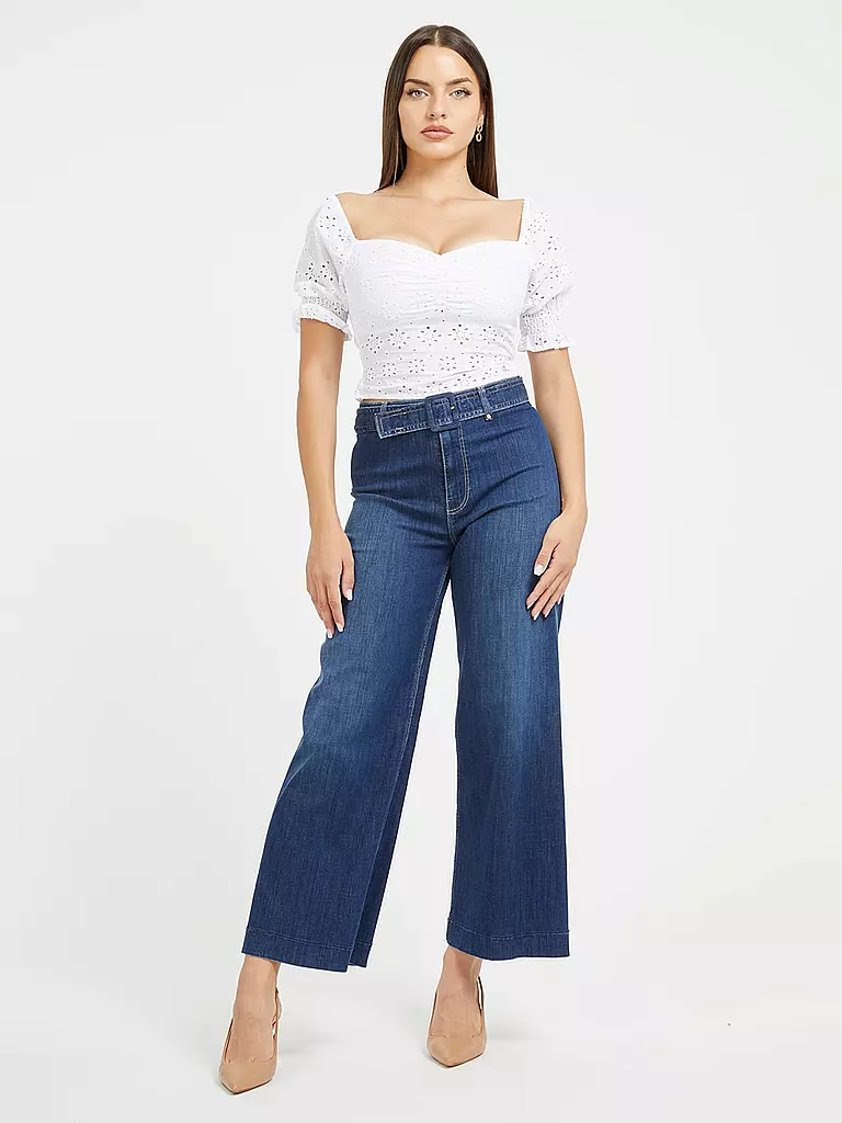 GUESS Jeans Wide Leg DAKOTA SEAMLESS blau