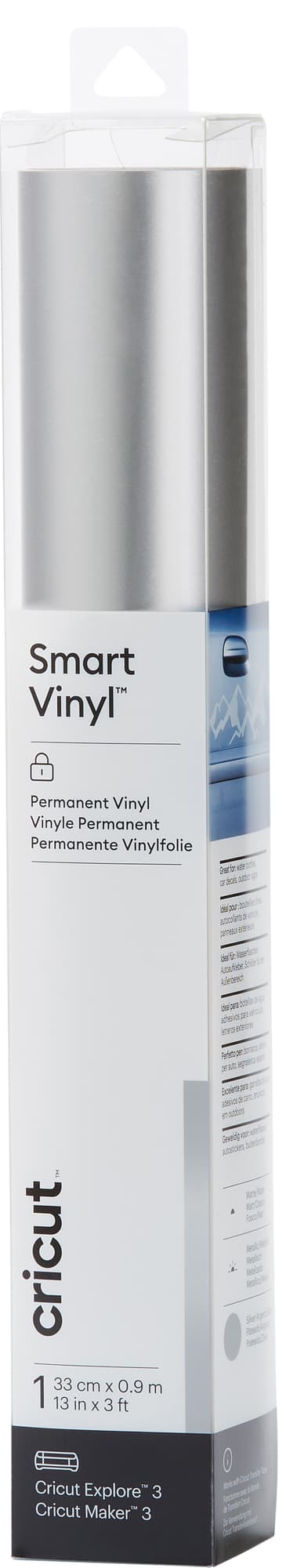 Cricut Smart Vinyl Permanent ark 33 x 91 cm (mat silver)