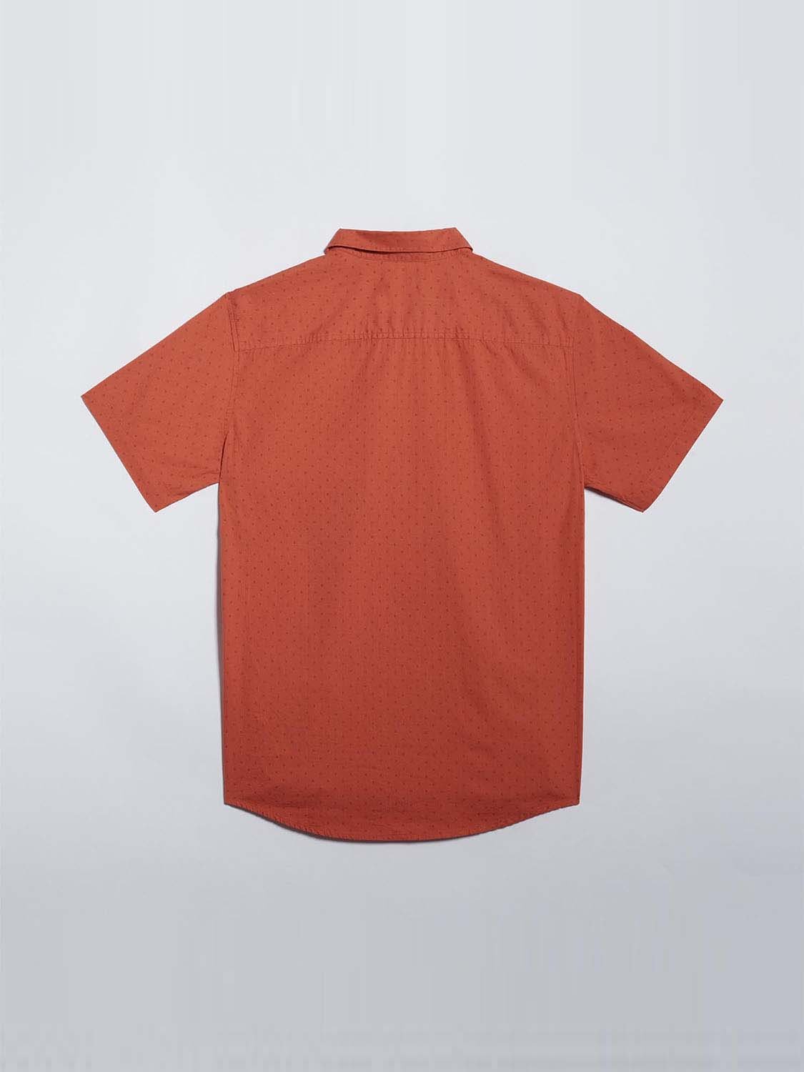 Chemise Homme Manches Courtes Micro Motif Sienne
