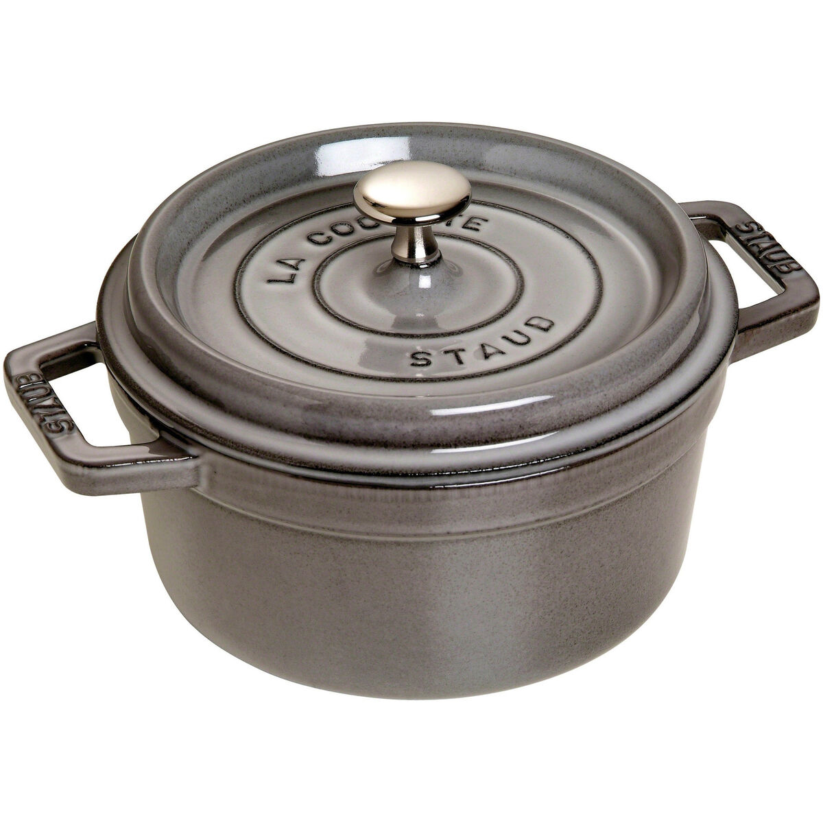 Rund Gryte 22 cm 2,6 liter Grafittgrå