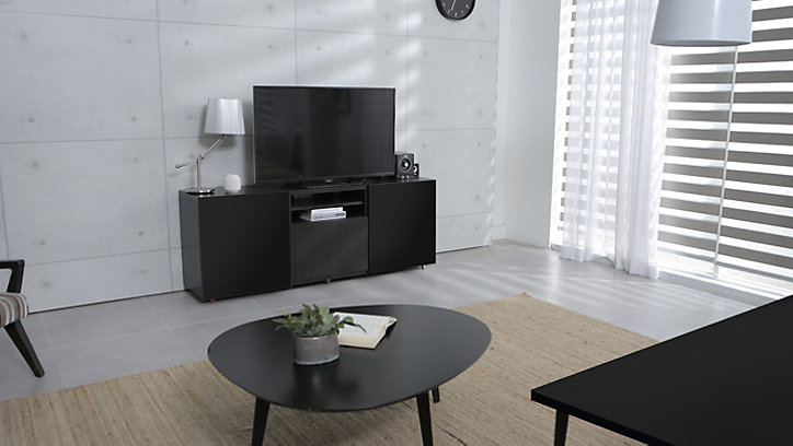 Tablette mélaminé noir Berb 60 x 120 cm,ép.1,8 cm