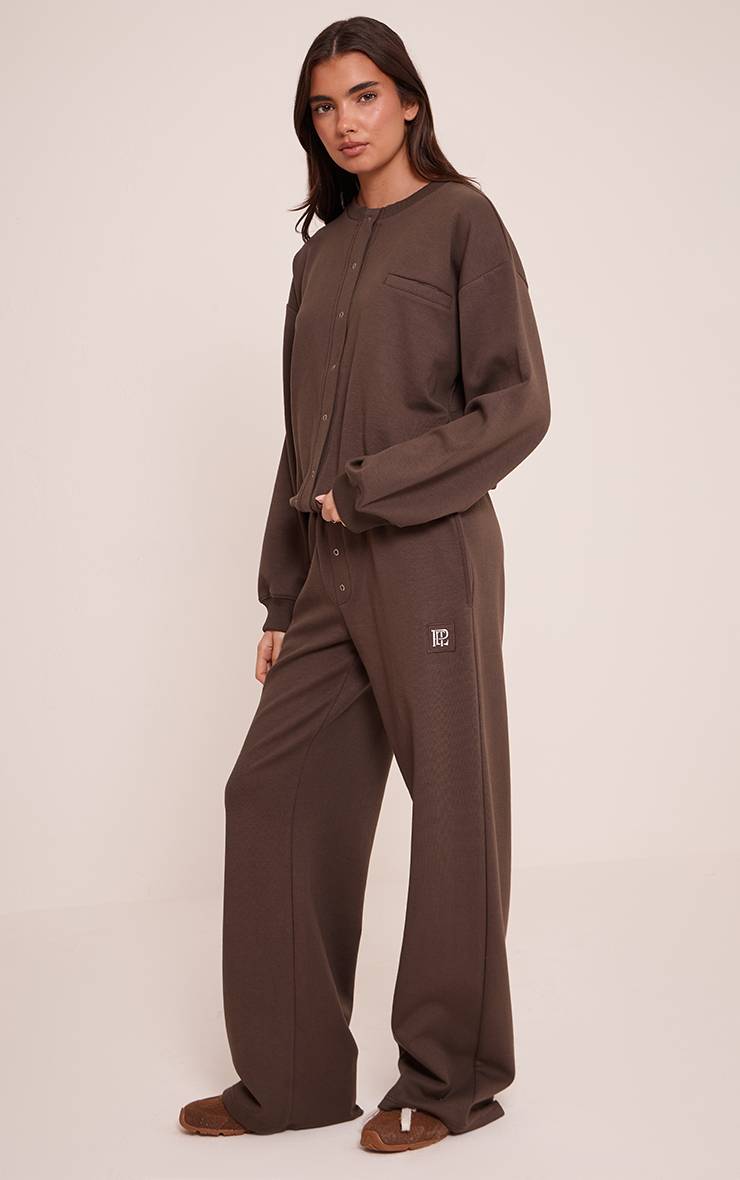Chocolat Cardigan Boutonné En Jersey Interlock Plt