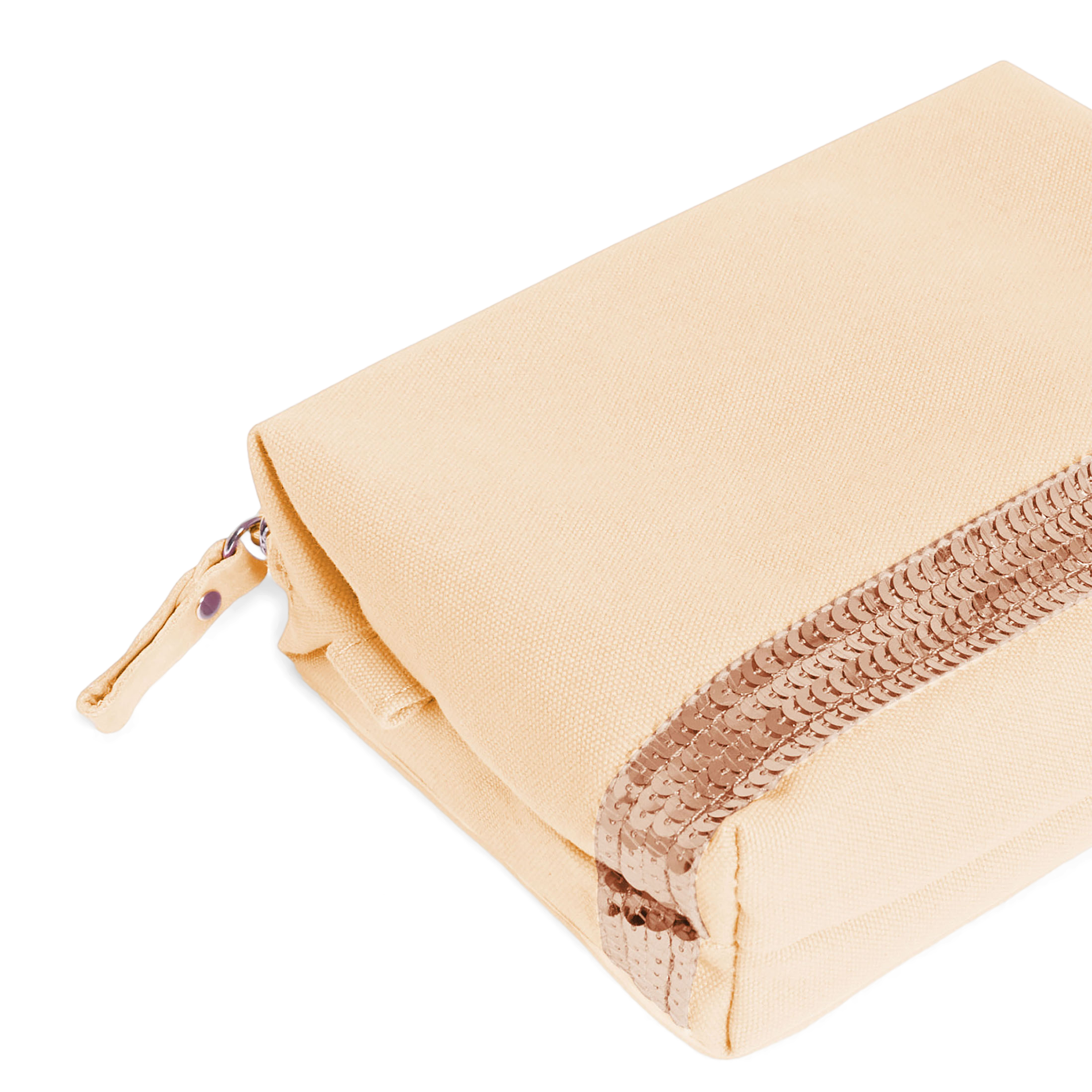 Trousse à sequins | Beige