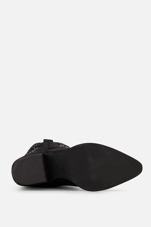 Ann Rocks Cowboylaarzen zwart Pu