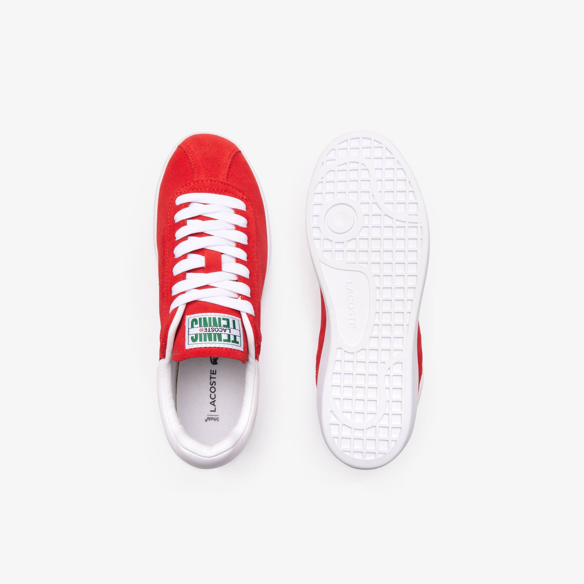 Damen-Sneaker Baseshot aus Veloursleder Sneakers - Rot - Lacoste - Damen