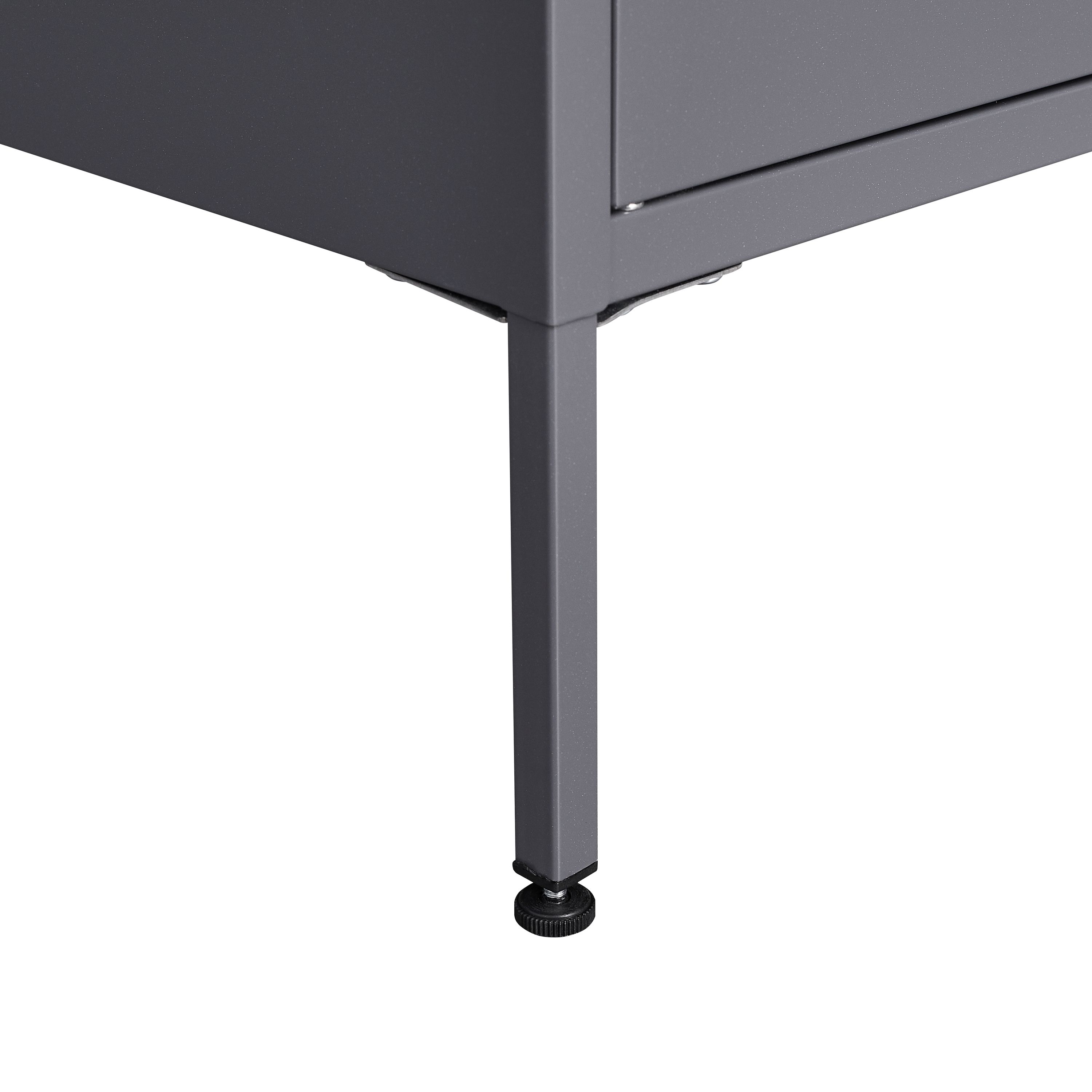 Kommode Metall KLAUS 80 x 101 cm anthrazit