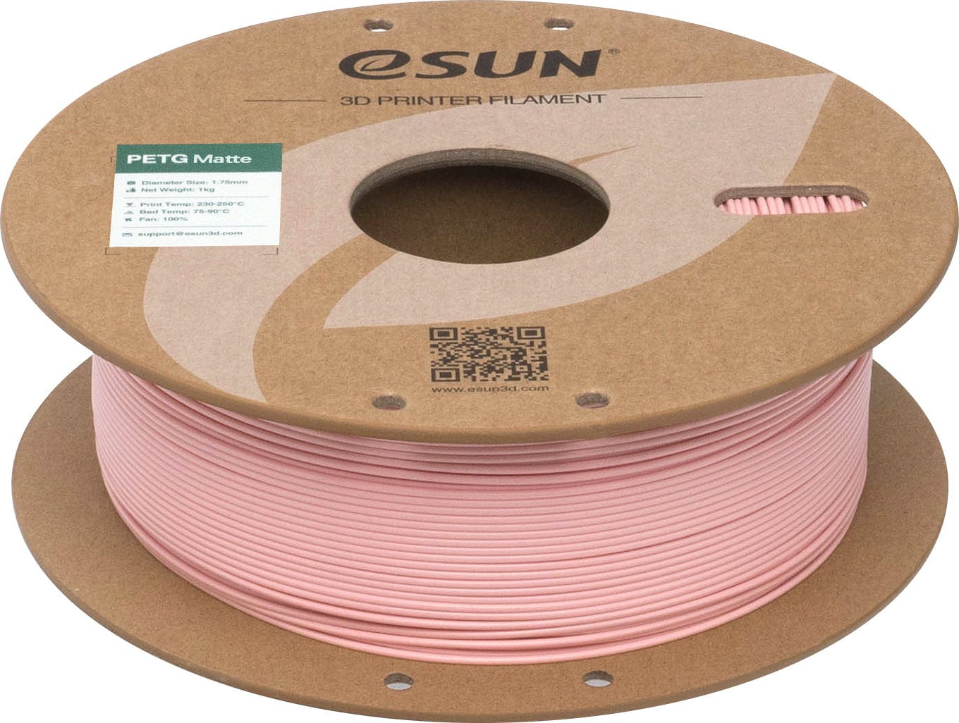 eSUN  PETG-Matte Peach Pink, 1,75 mm / 1000 g    Mattes PETG Filament in Peach Pink