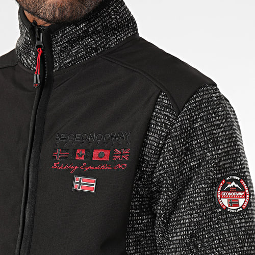 Veste Zippée Col Montant Noir