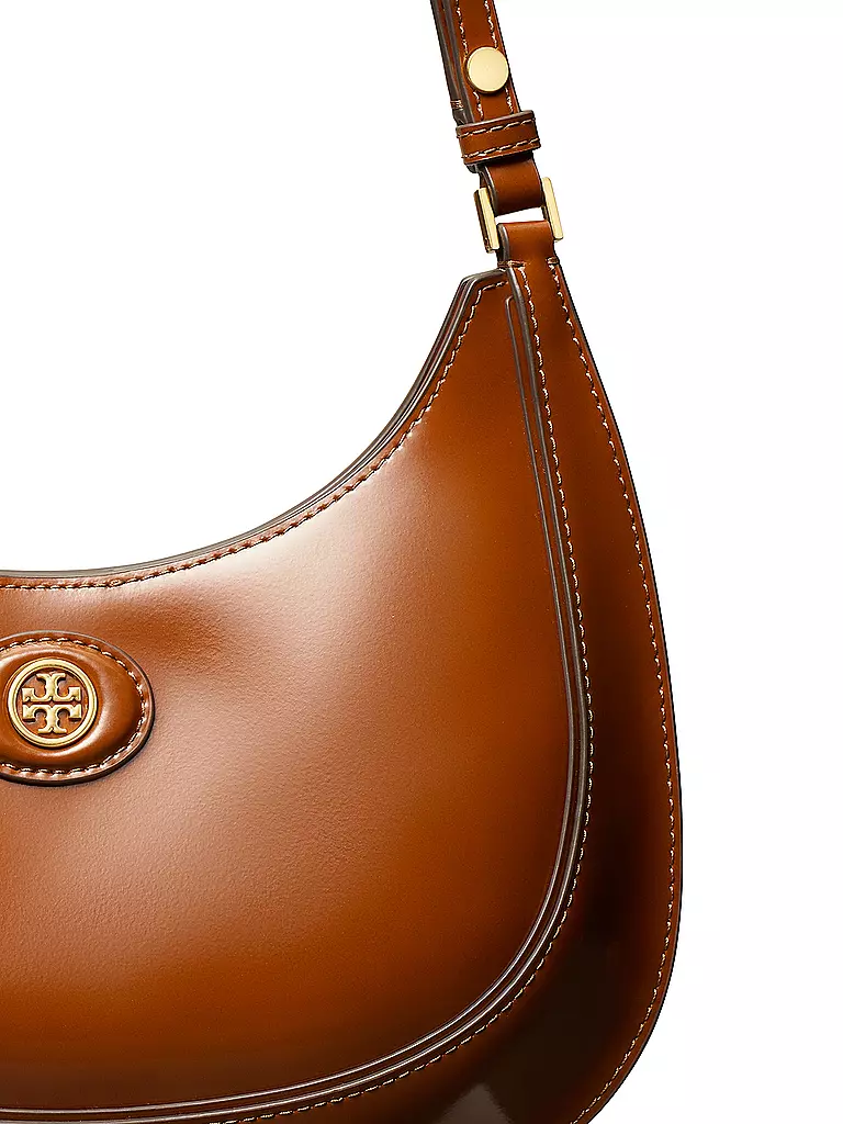 TORY BURCH Ledertasche - Henkeltasche ROBINSON SPAZZOLATO braun