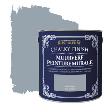 Rust-oleum chalky finish muurverf krijtmat mineraalgrijs 2,5 liter