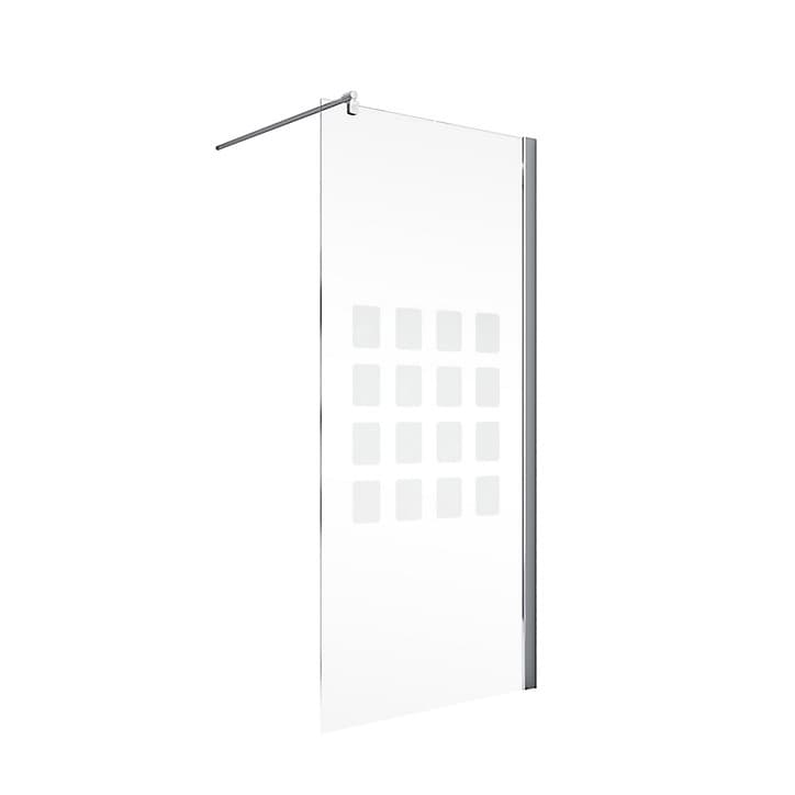Paroi latérale fixe pour porte de douche pivotante 80 cm NewStyle Schulte verre transparent anticalcaire Cubic transparent