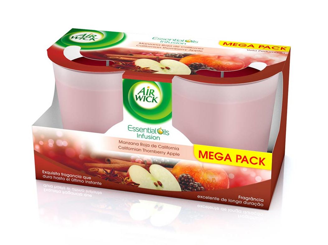 VELA AMBIENTADORA AIR WICK MAÇÃ 2X105G