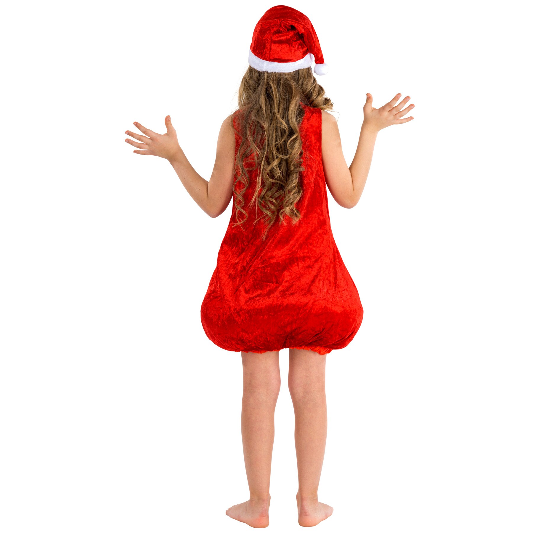 tectake® Mädchenkostüm süßer Weihnachtsfeger