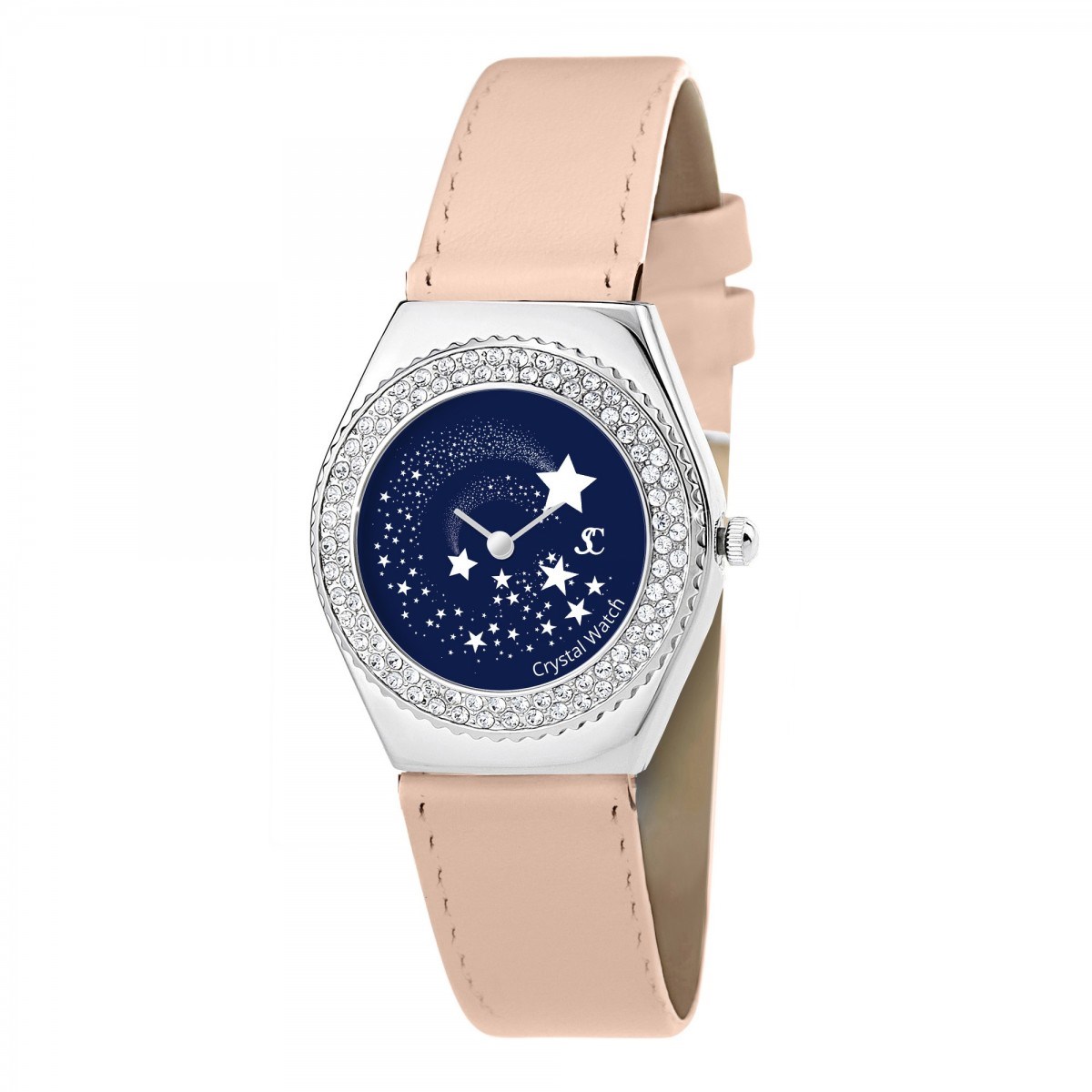 Montre Alysson étoiles à mouvement tournant SC Crystal ornée de Cristaux scintillants