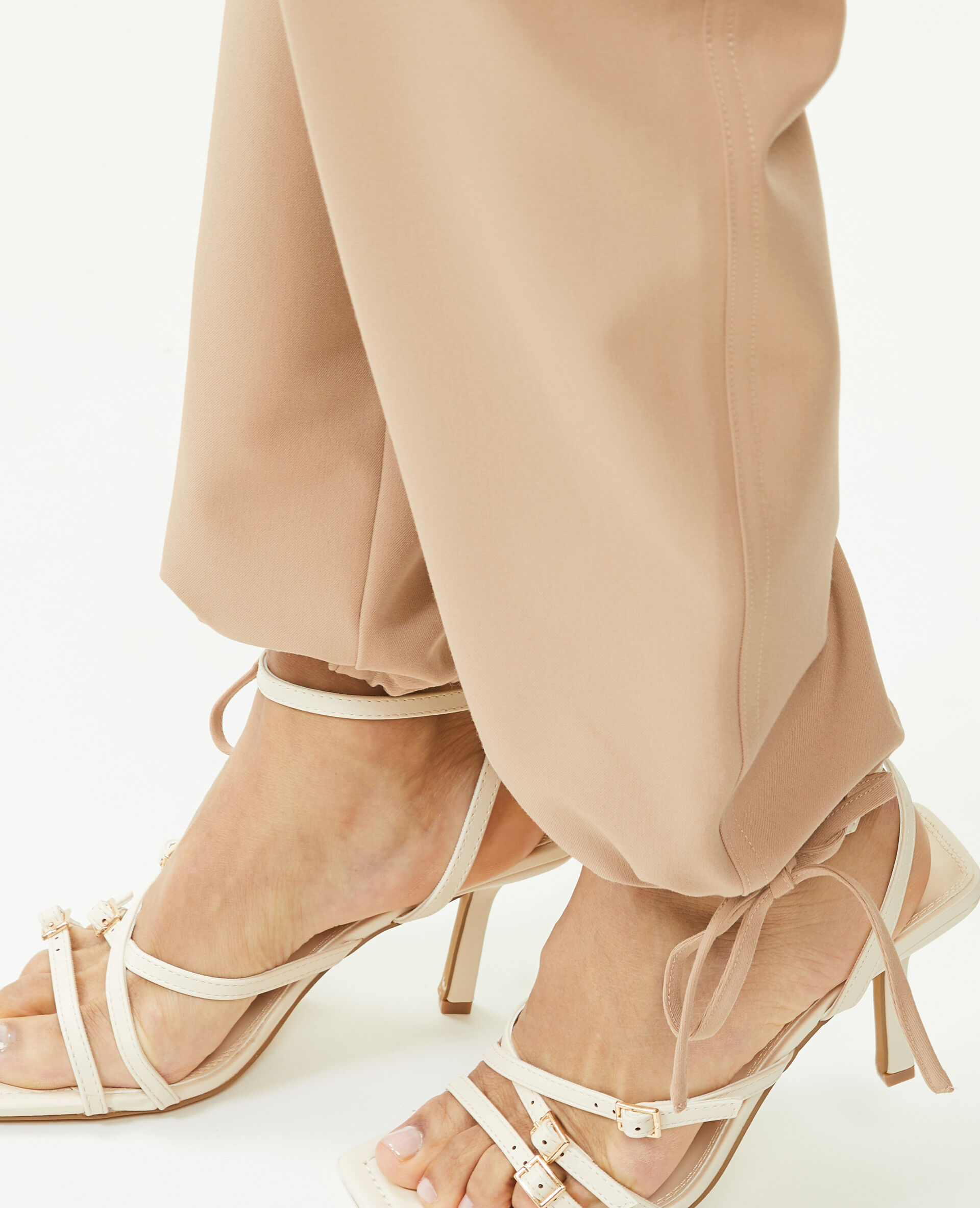 Pantalon cargo bas resserrables - Camel