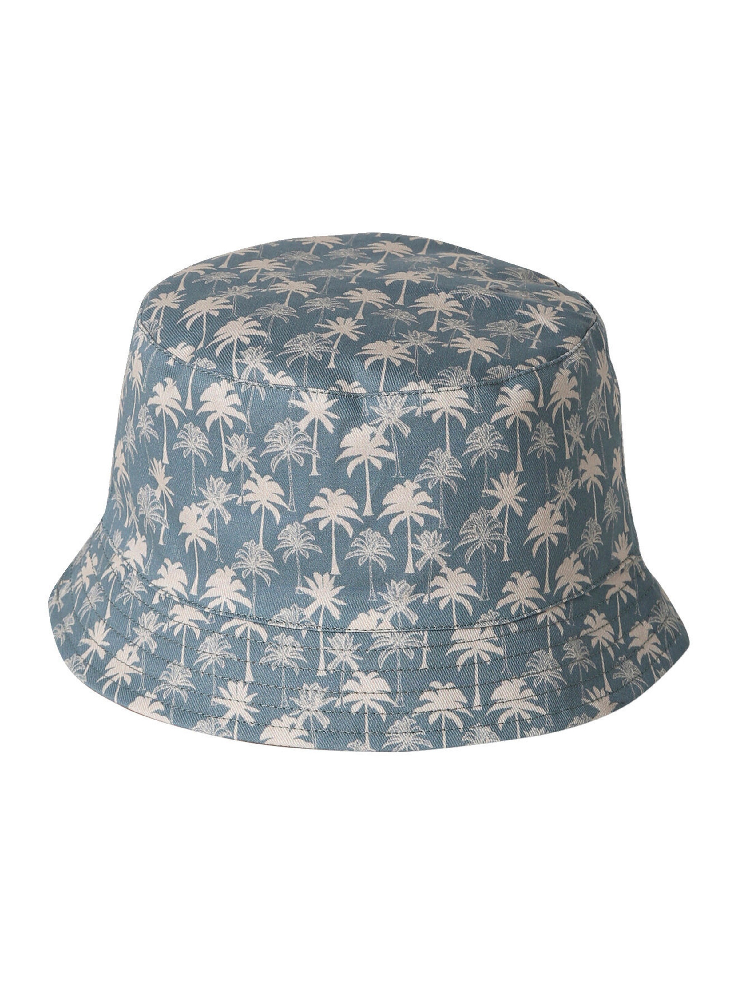 Vertbaudet Wendbarer Jungen Sonnenhut mit Palmen khaki