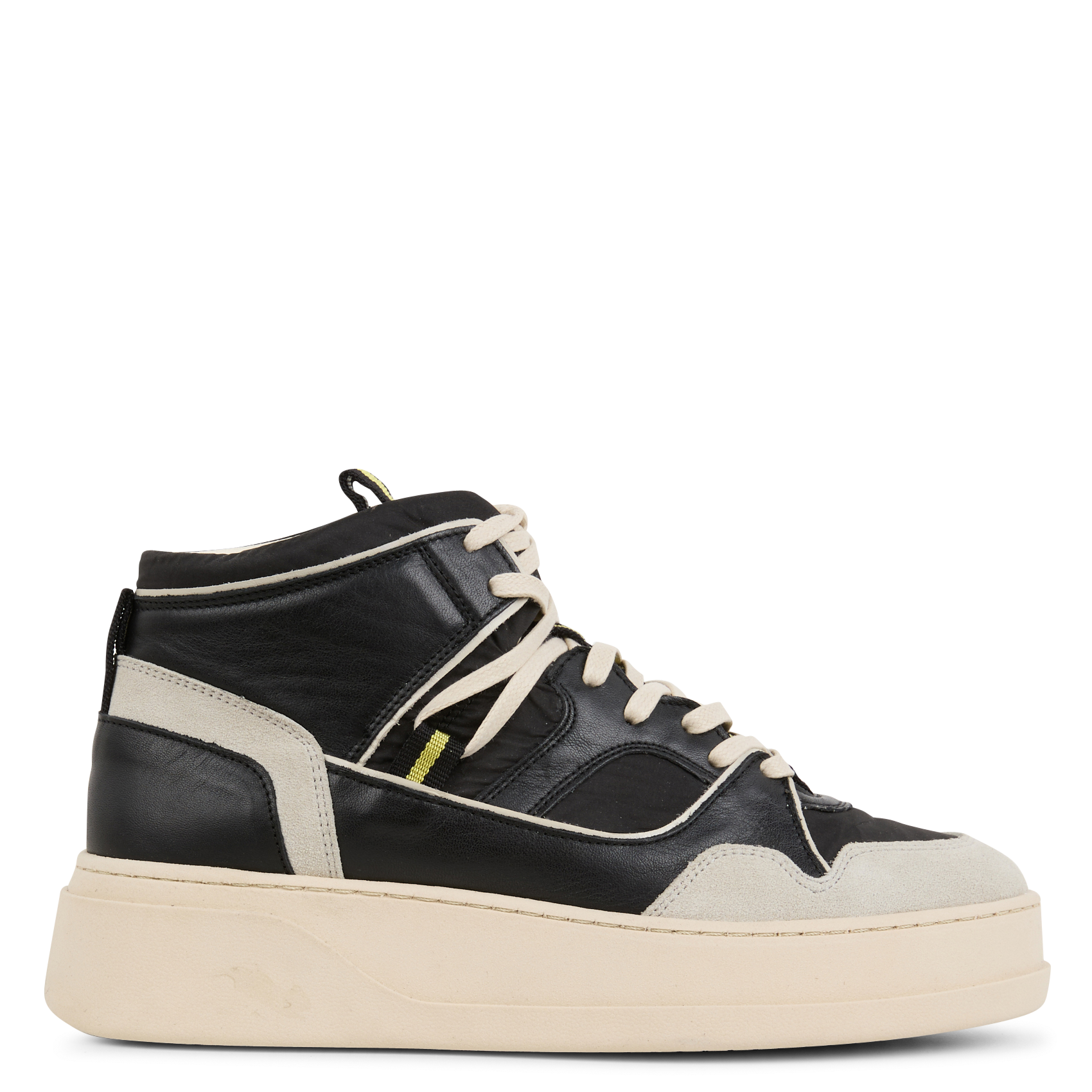 Baskets montantes en cuir | Noir
