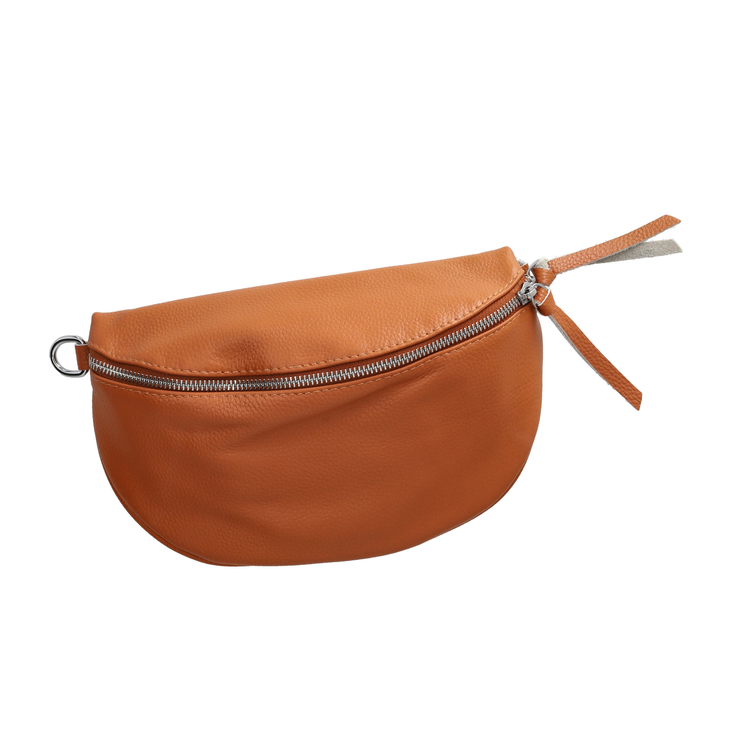 (25x15cm) Echtleder Schultertasche Fashion Crossbody Bag Bauchtasche mit Anhänger - Braun