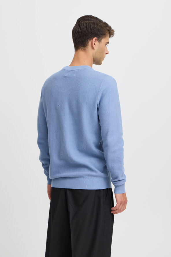 Casual Friday CFKARL 0160 structured crew neck kn Country blue