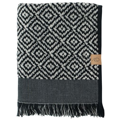 Mette Ditmer Morocco 2-pak Håndklæde, Sort/Hvid, 35x60 cm