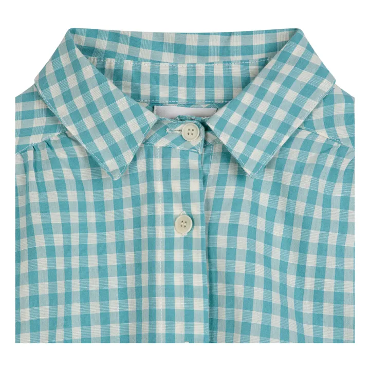 Bobo Choses Chemise Vichy Seersucker - Collection Femme  | Bleu turquoise