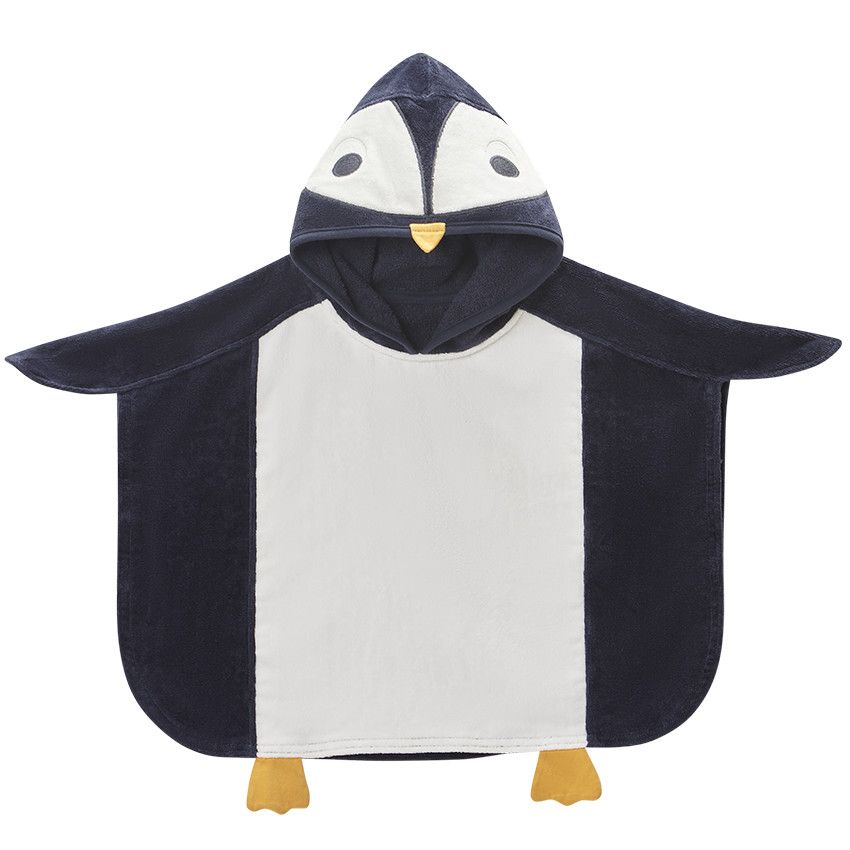 Poncho de bain Pingouin - Gris foncé