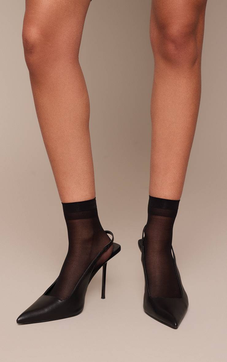 Noir Chaussettes Courtes En Maille