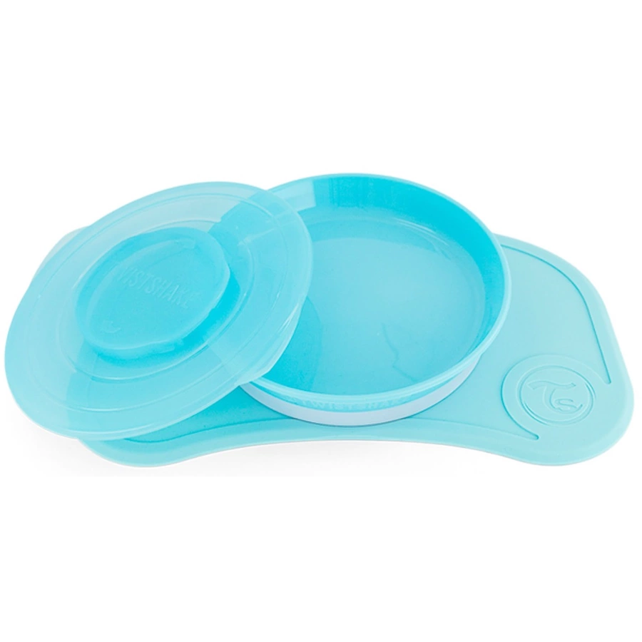 TWISTSHAKE Click Matte und Kinderteller Mini ab dem 6. Monat pastell blau