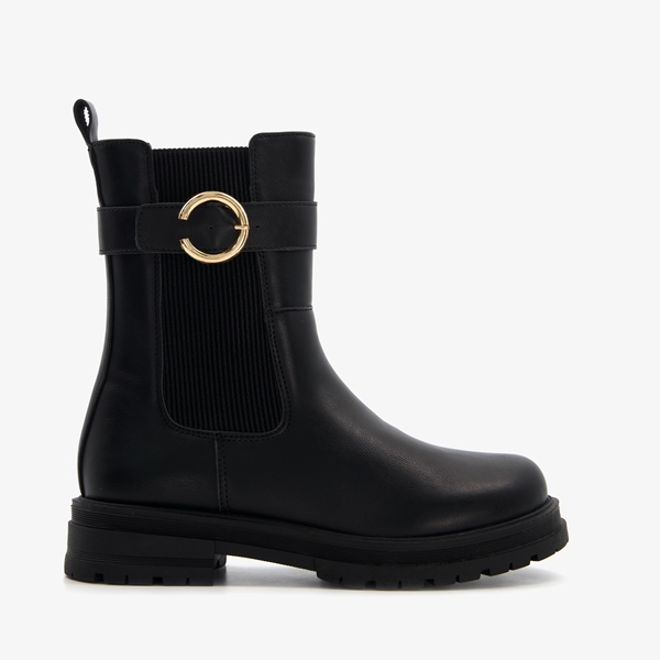 Blue Box meisjes chelsea boots zwart met gesp