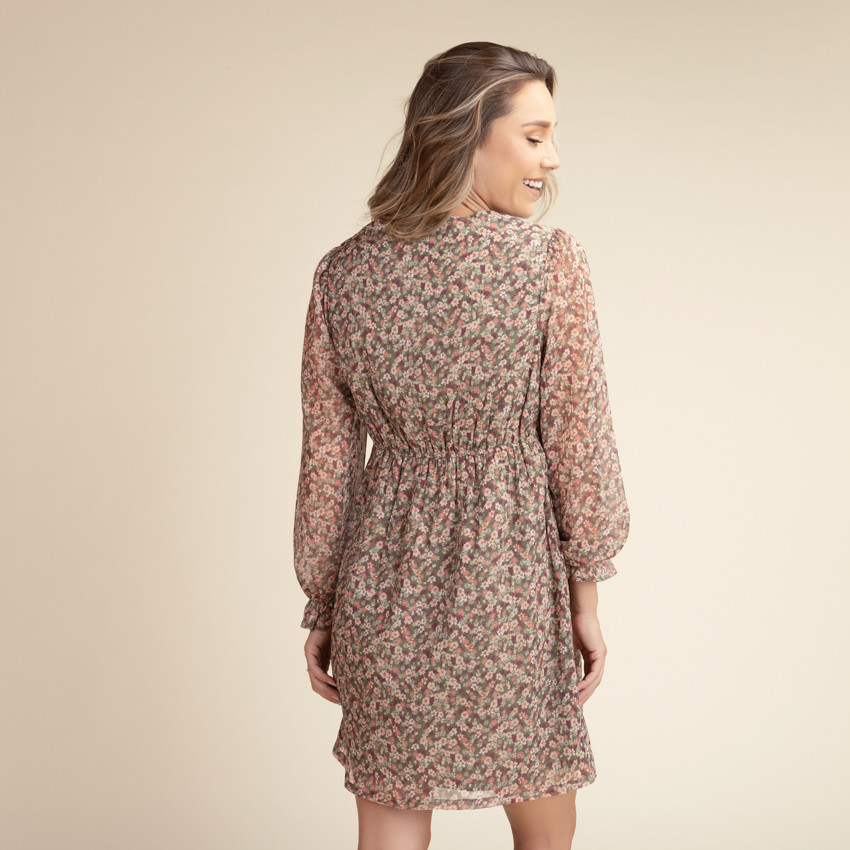 Robe de grossesse et d'allaitement imprimé fleuri