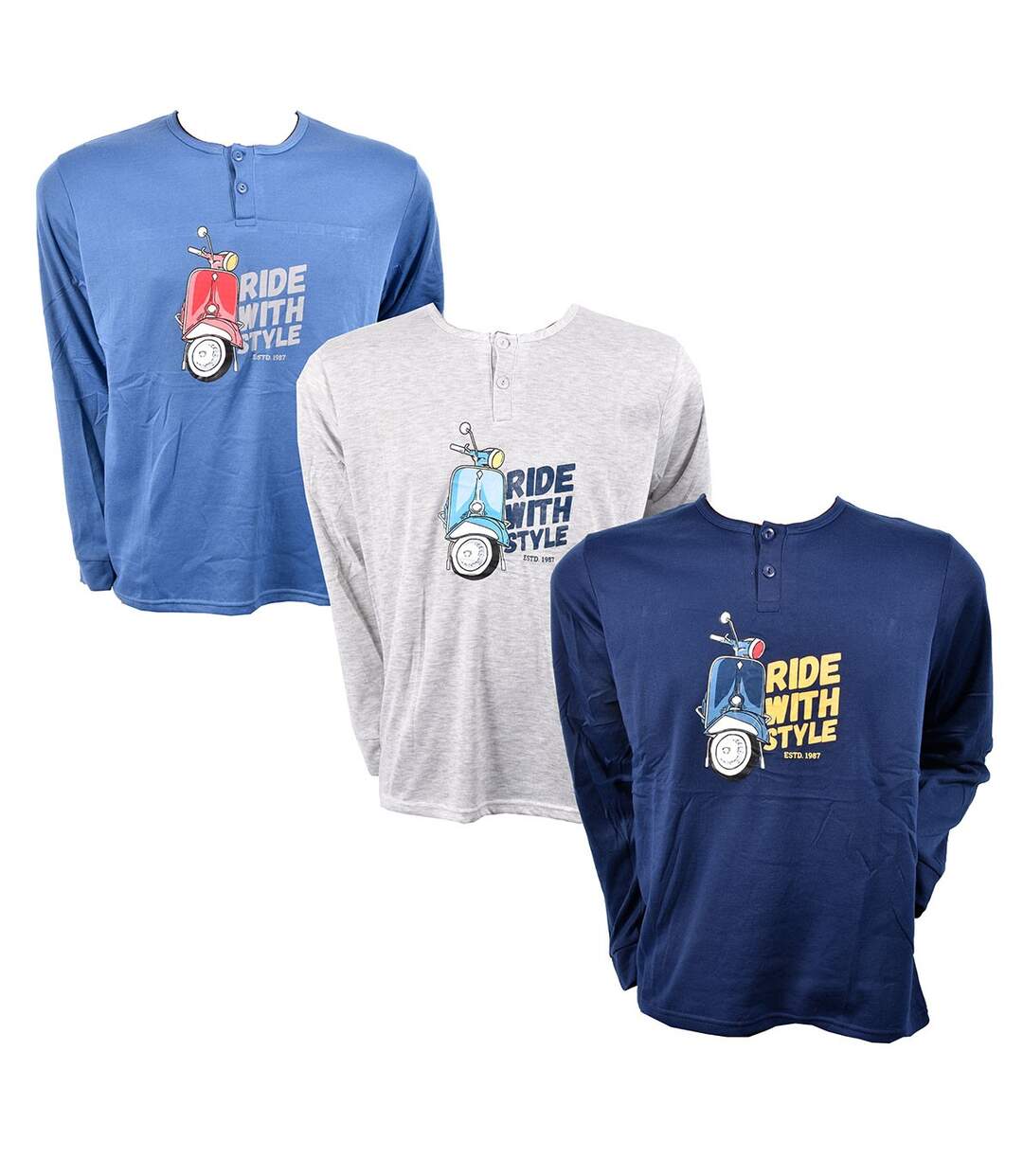 Pyjama Homme Long SWEET SECRET C2690 SCOOTER Pack de 3