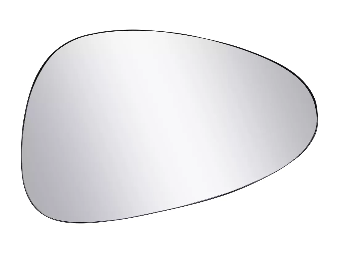 Miroir organique en métal - L. 72 x H. 35 cm - Noir - MANAROLA