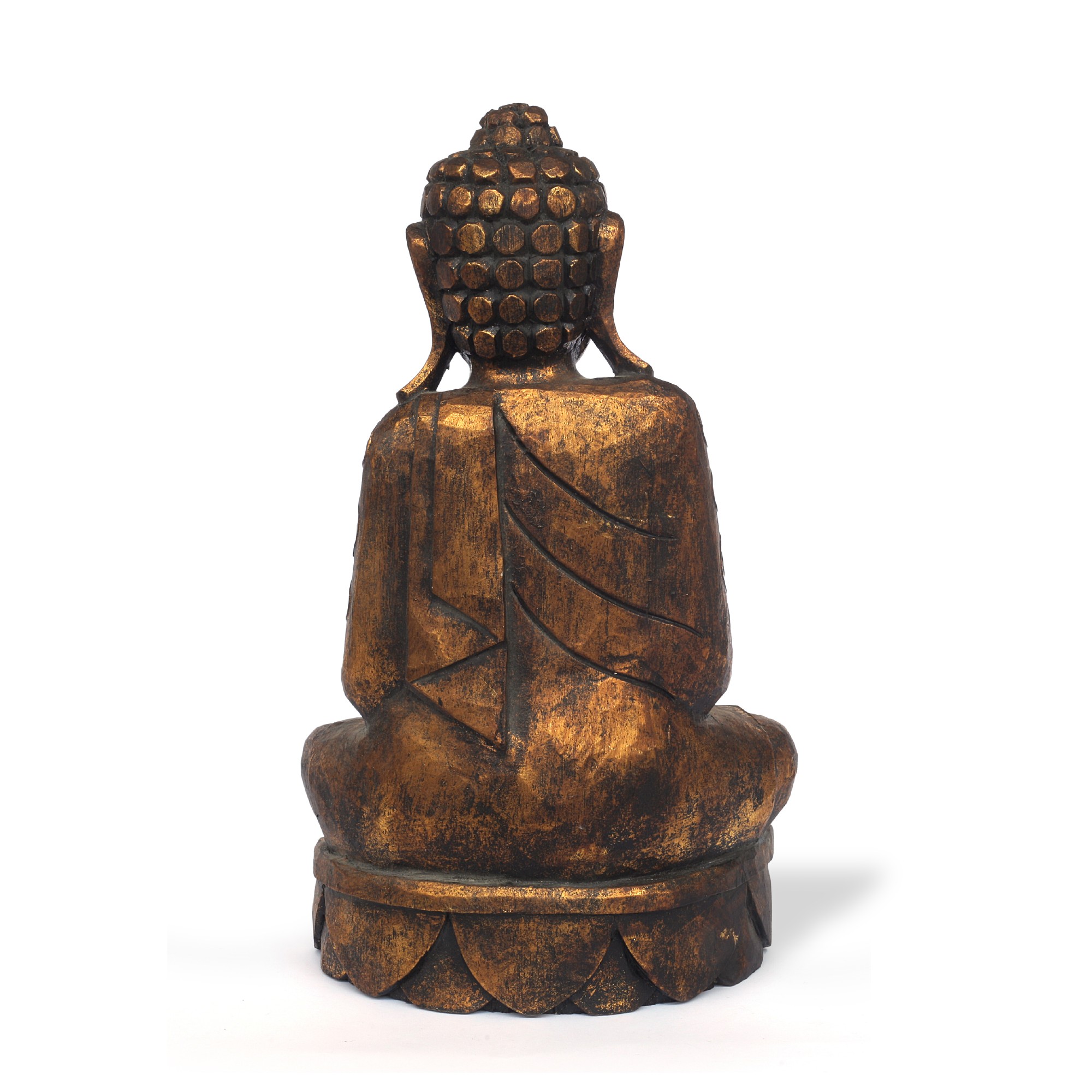 Figur 'Buddha sitzend', vintage gold, H 55 cm, B 30 cm, L 20 cm von fischer's lagerhaus