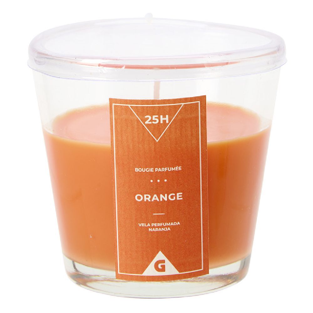 Bougie dans verre senteur orange