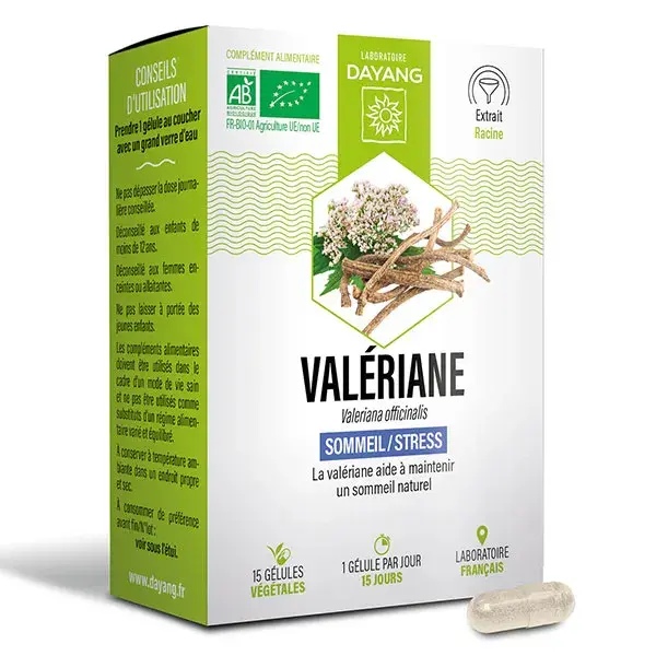 Dayang Organic Valerian Sleep Spheres, 15 cápsulas vegetais.