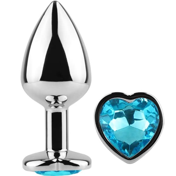 Secretplay - Metall Butt Plug Blue Heart Small Størrelse 7 Cm