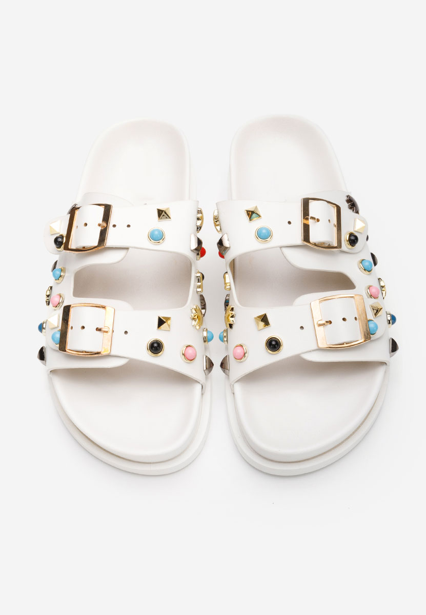 Pantoufles pour femme blancs Volucia