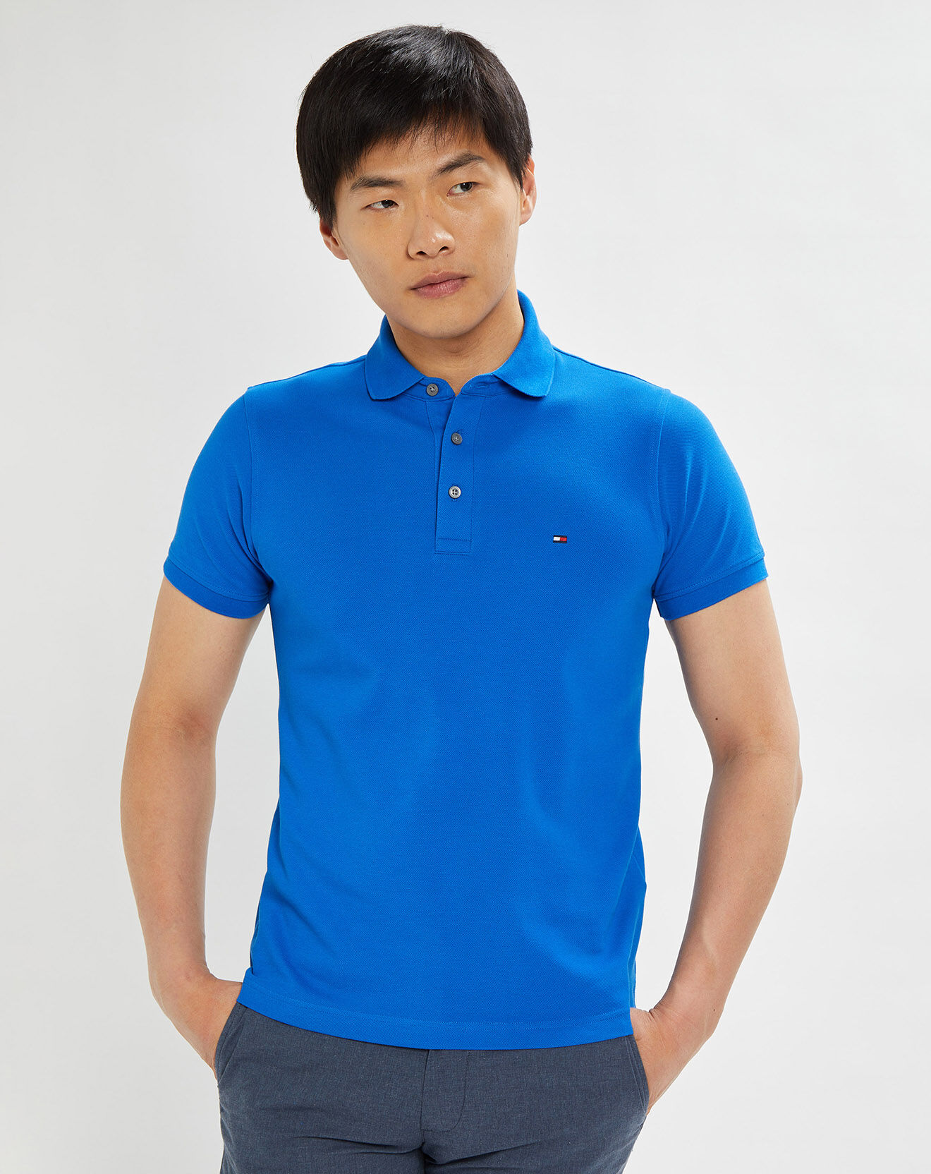 Tommy Hilfiger Polo slim 1985 bleu électrique