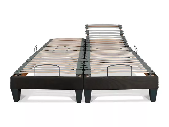 BELLECOUR LITERIE | Jeu de 2 sommiers électriques AMIRAL 140x190 cm | Lattes