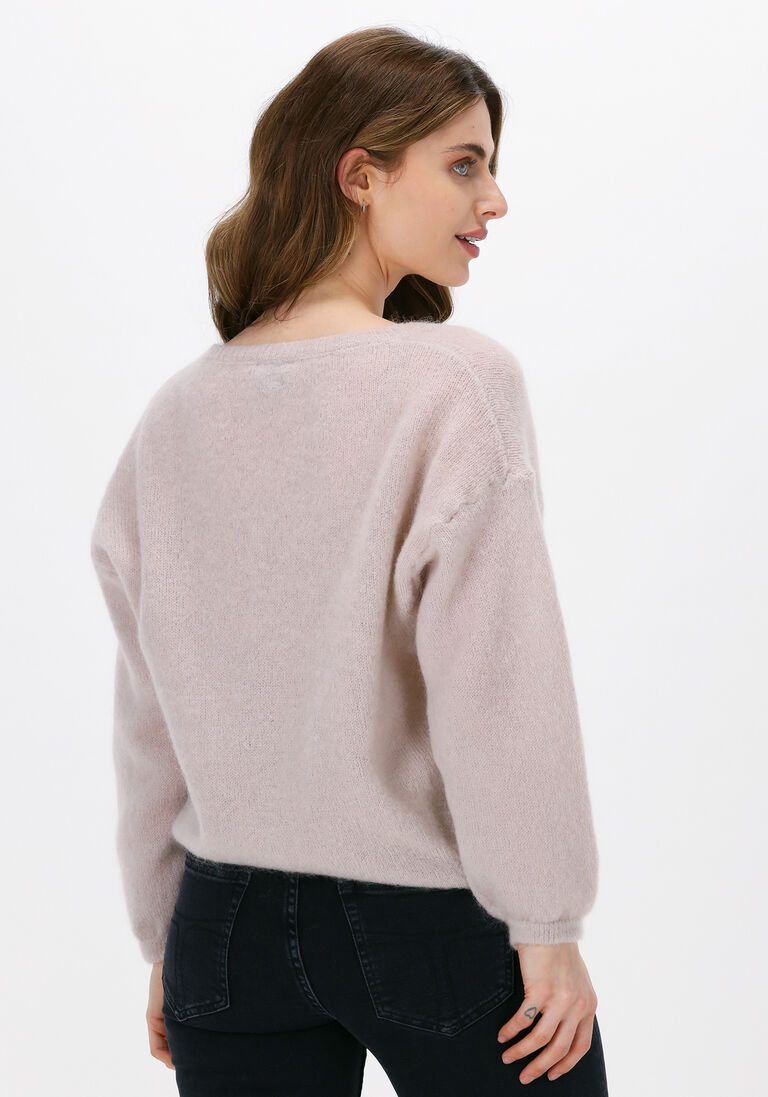 AMERICAN DREAMS beige american dreams trui silja v neck knit