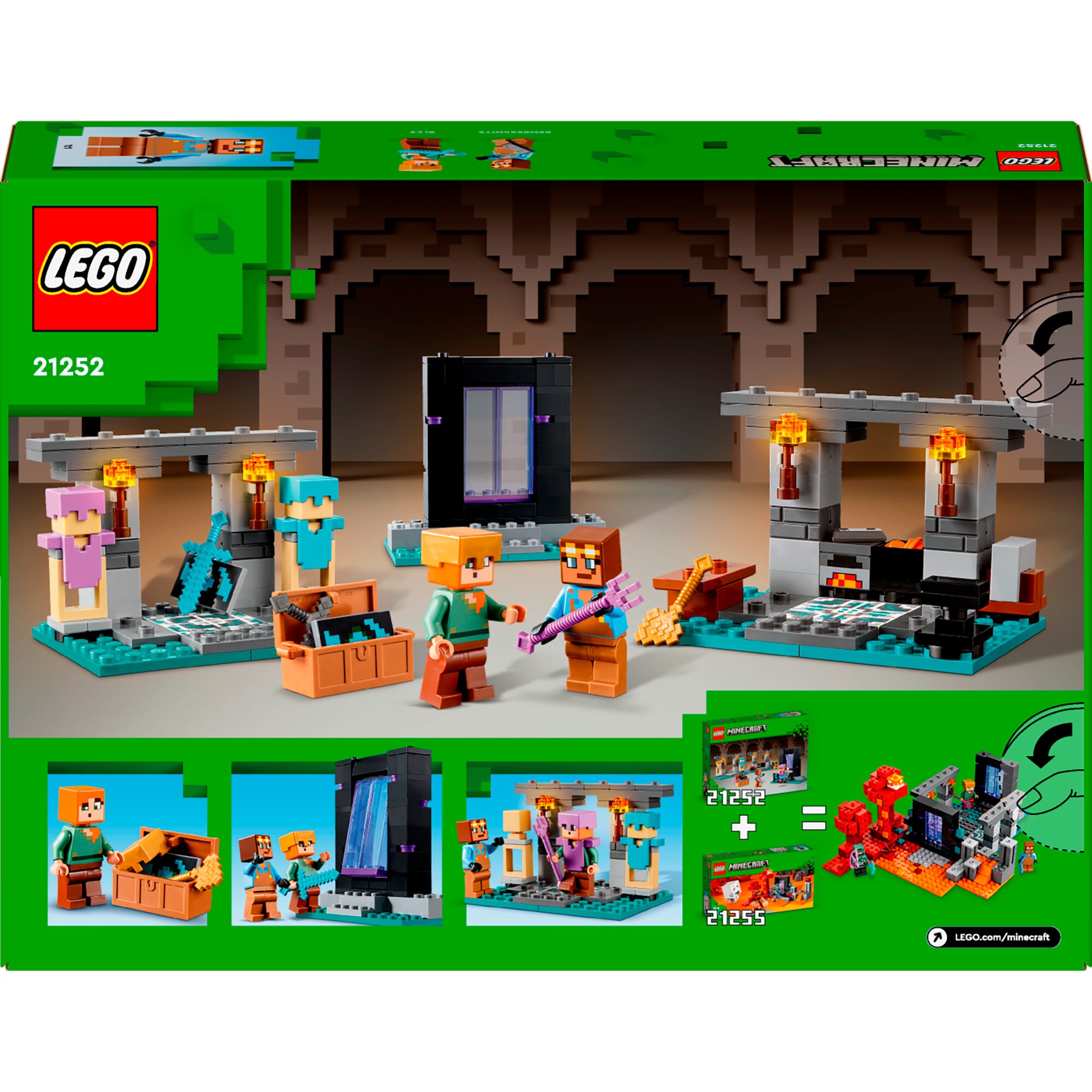 LEGO Konstruktionsspielzeug Minecraft Die Waffenkammer