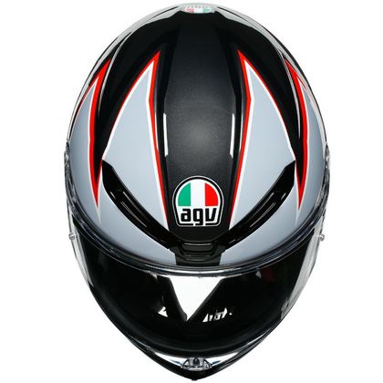 Casque AGV K-6 - FLASH MATT - Gris / Rouge