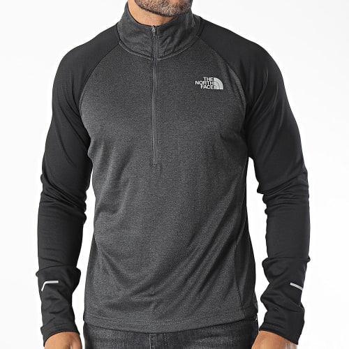 Sweat Col Zippé Zip Run A7SXP Noir