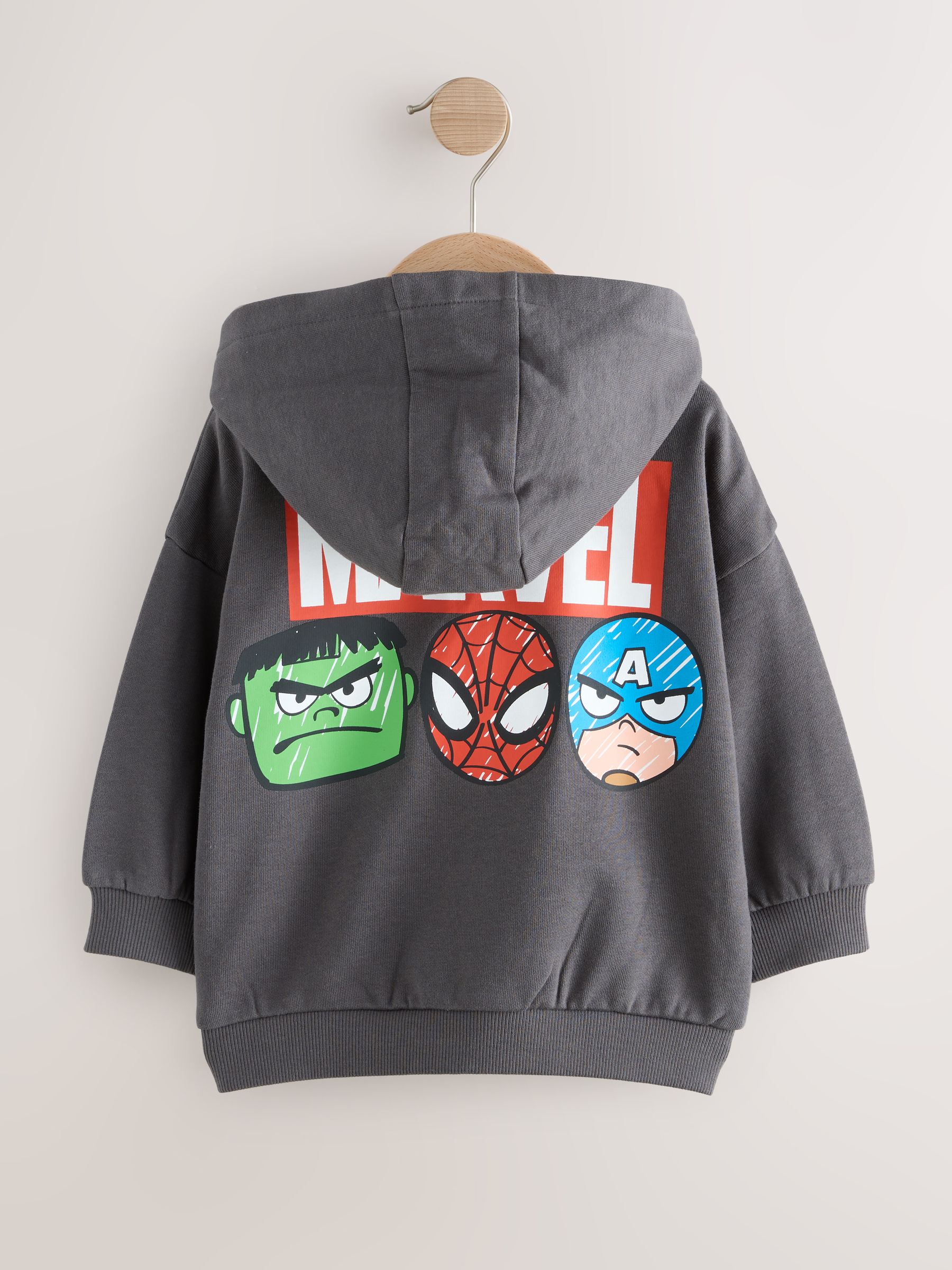 Zwart - Marvel-hoodie met ritssluiting (9mnd-8jr)