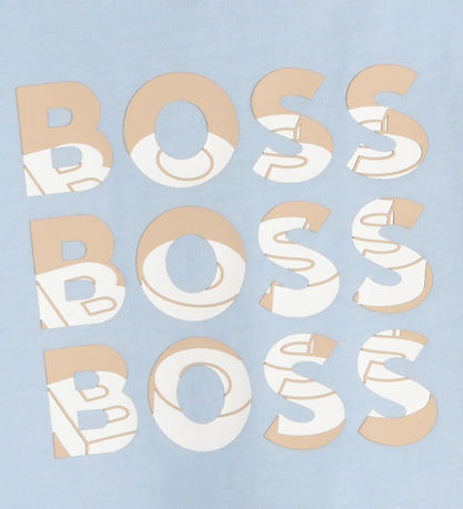 BOSS T-Shirt - Persisch Blue m. Print