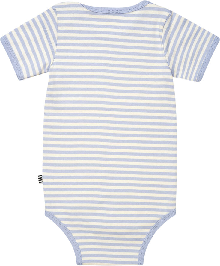 Mads Nørgaard - Copenhagen Soft Duo Striped Body Short Sleeve Off white/zen blue